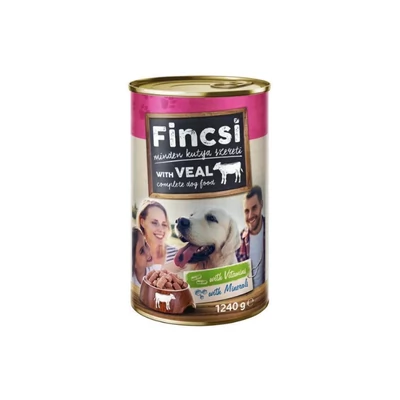 Kutyaeledel konzerv Fincsi borjús 1240g
