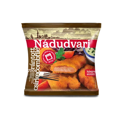 Nádudvari panírozott fagyasztott csirke felsőcombfilé 700g