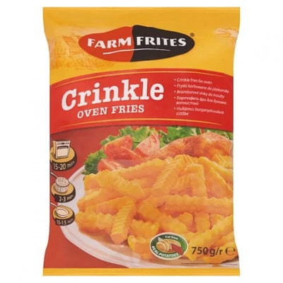Farm Frites Hasábburgonya hullámos 750g (sütőben)