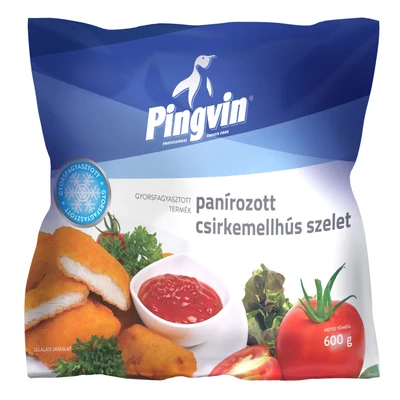 Pingvin fagyasztott panírozott csirkemellhús szelet 600g