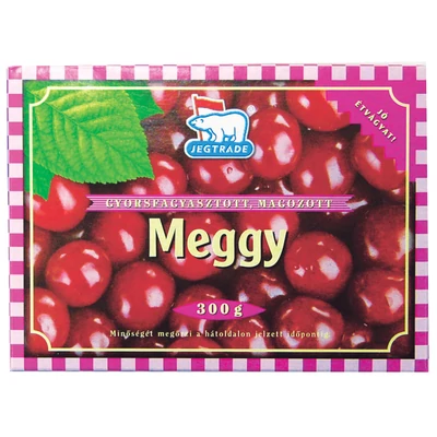 Jégtrade gyorsfagyasztott magozott meggy dobozban 300g