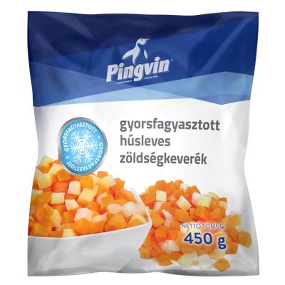 Pingvin gyorsfagyasztott húsleves zöldségkeverék 450g