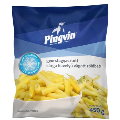 Pingvin gyorsfagyasztott sárgahüvelyű vágott zöldbab 450g
