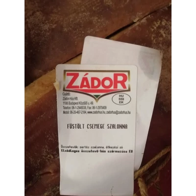Zádor-Hús Csemege szalonna füstölt lédig