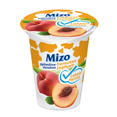 Mizo Gyümölcsdarabos joghurt laktózmentes barackos 150g