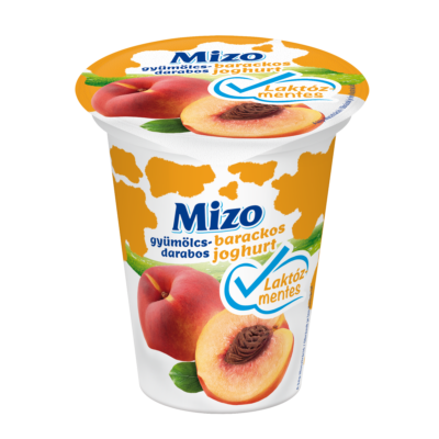 Mizo Gyümölcsdarabos joghurt laktózmentes barackos 150g