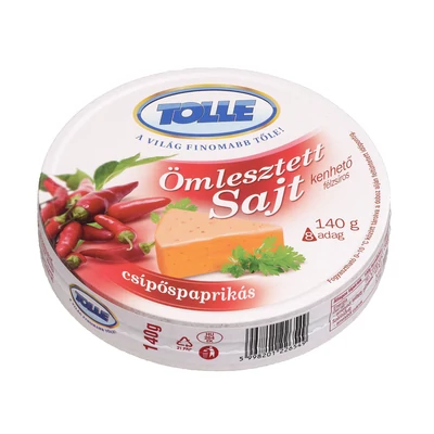 Tolnatej Ömlesztett félzsíros sajt 8 cikk., csípőspapr. 140g