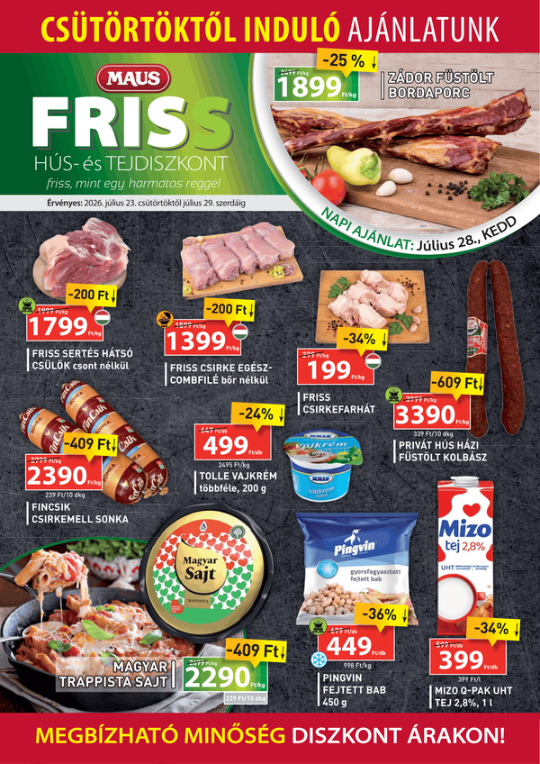 Friss, hús, tej, sajt, kolbász, zöldség, gyümölcs, szeged, házhozszállítás, víz, kutyakaja, kutyakonzerv