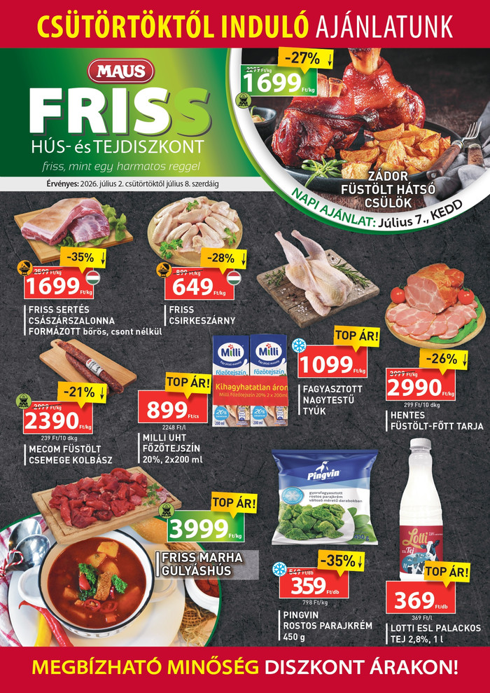 friss diszkont ajánlatok