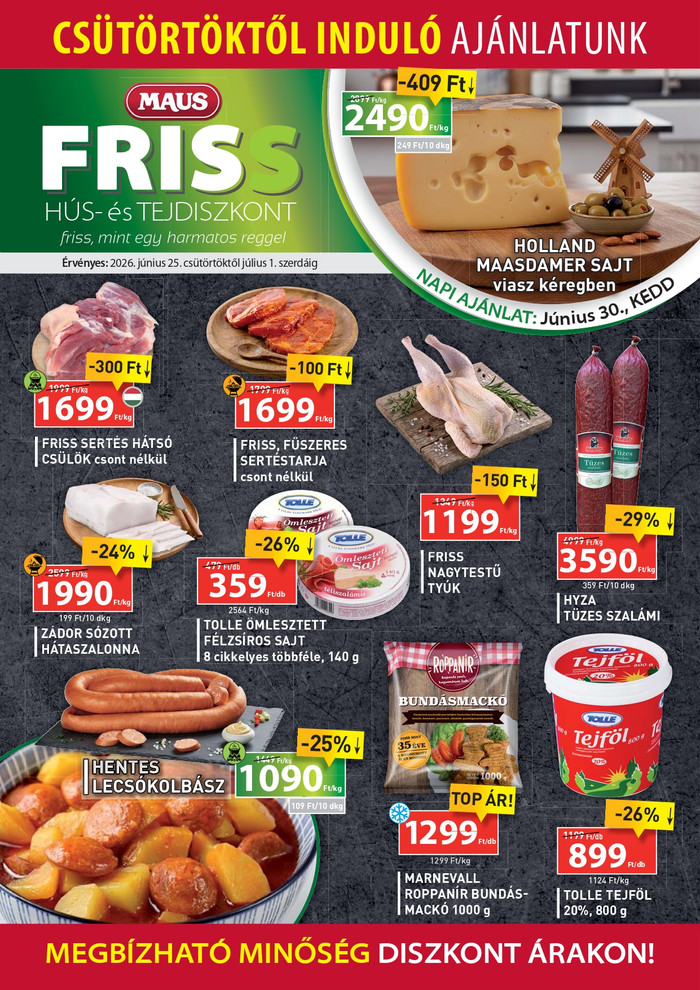 friss diszkont ajánlatok