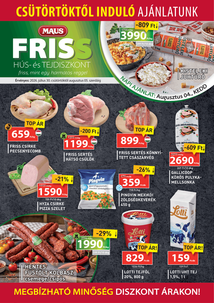 Friss, hús, tej, sajt, kolbász, zöldség, gyümölcs, szeged, házhozszállítás