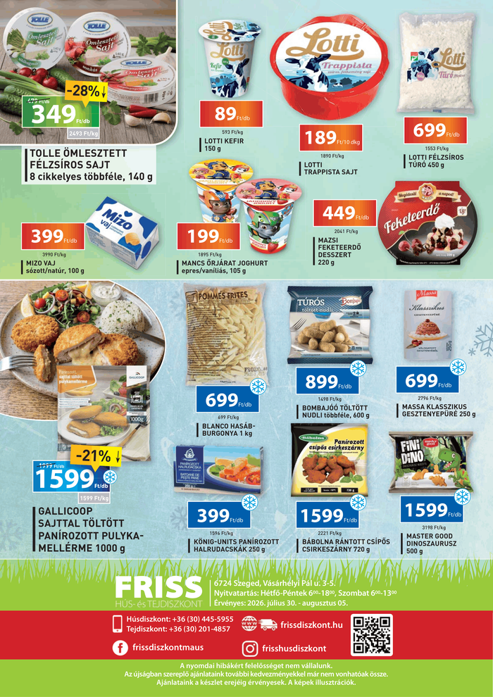 Friss, hús, tej, sajt, kolbász, zöldség, gyümölcs, szeged, házhozszállítás